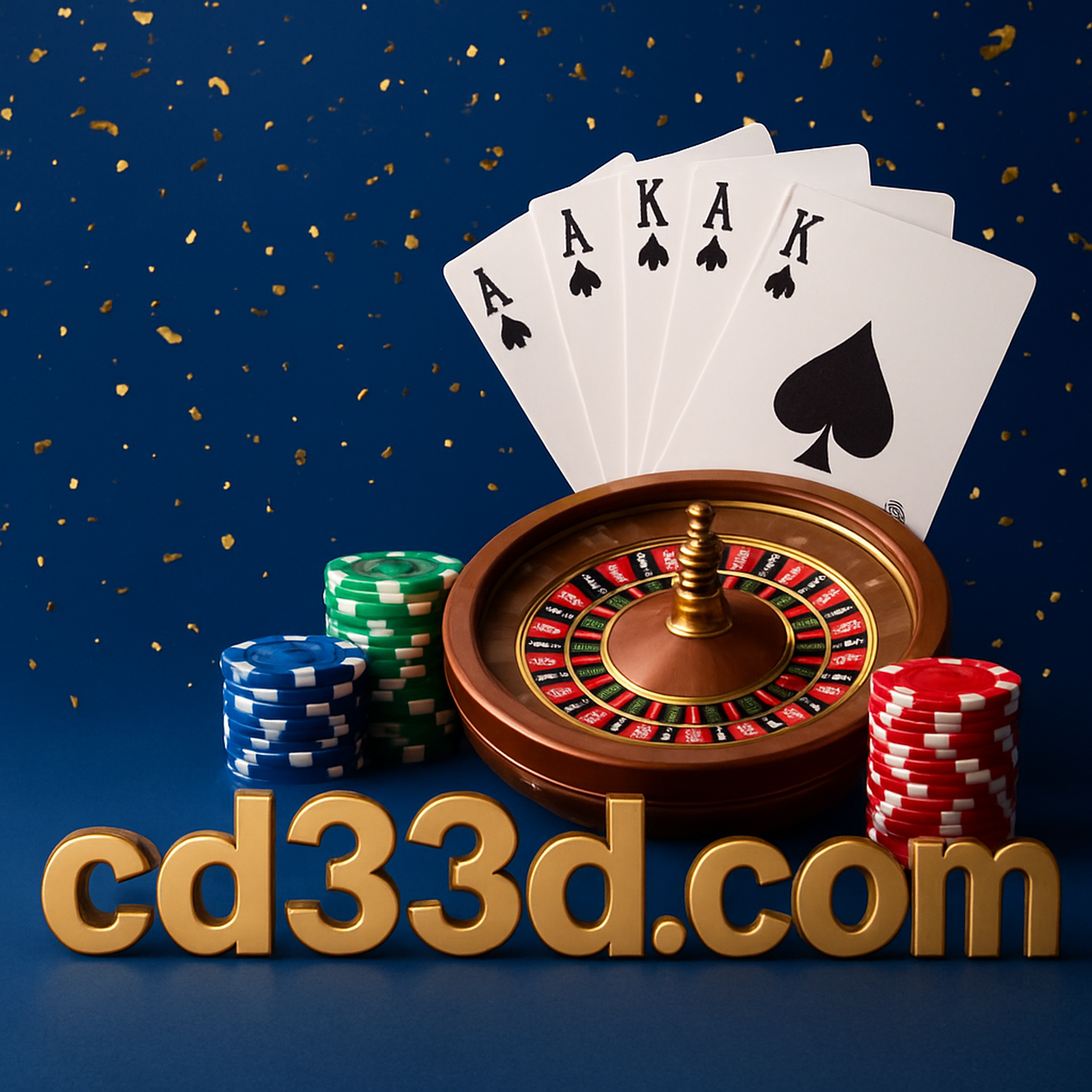 cd33-র গেম লবিকে প্রতিনিধিত্ব করে আর্কেড রিল, রুলেট চাকা ও লাইভ-ডিলারদের একটি প্রাণবন্ত কোলাজ